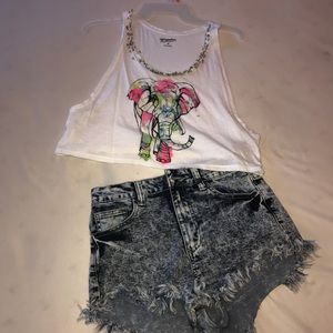 Graphic crop top
